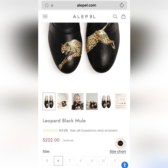 ALEPEL Leopard Black Mules – Hand-Painted – Size 6 – EUC - Picture 4 of 8